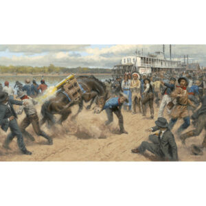 Hot Time in Fort Benton by Andy Thomas | Art Legends Inc. | 356 - 26x46