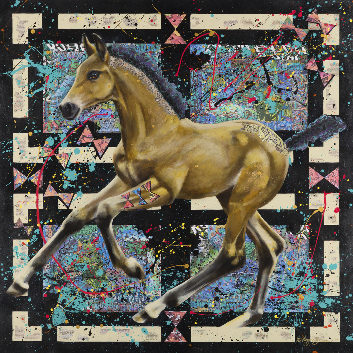 Liz Chappie-Zoller - Wild FIllies Make the Best Horses I - 48 x 48 - 1200
